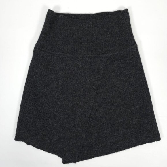 NWT ISABEL MARANT ÉTIOLE Wool‎ Ribbed Knit Mini Skirt Estelle Crossover Front 40 - Picture 2 of 13